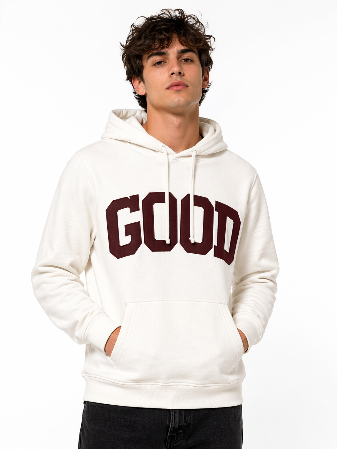 Aggie Baseball Exclusive White Adidas "GOOD" Hoodie (New Arrival)