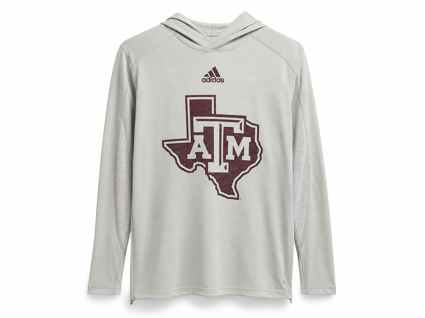 Aggie Football Issued Grey Adidas Lightweight Hoodie (Sumlin Era) (New Arrival)