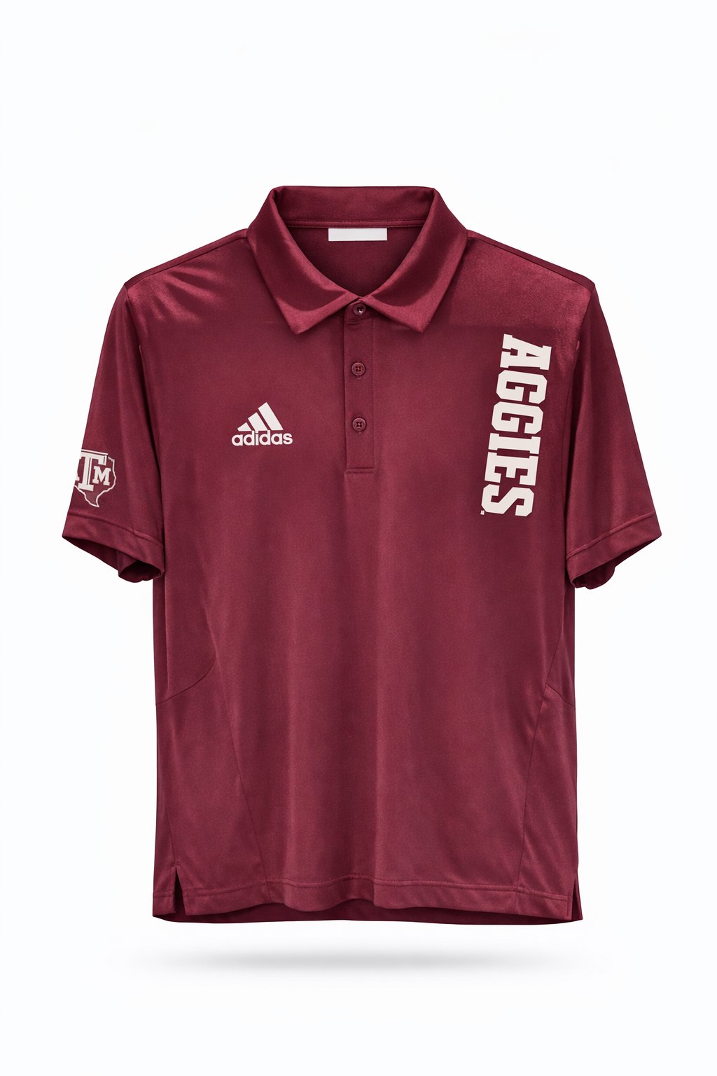 Aggie Football Issued Maroon Adidas Polo (New Arrival)