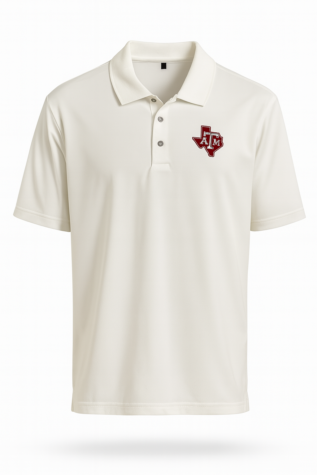Aggie Football Issued White Adidas Polo