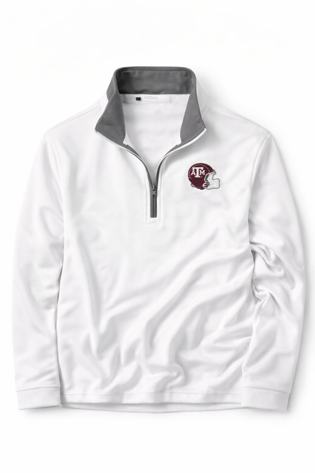 Aggie Football Coaches Exclusive White Adidas Quarter Zip (New Arrival)