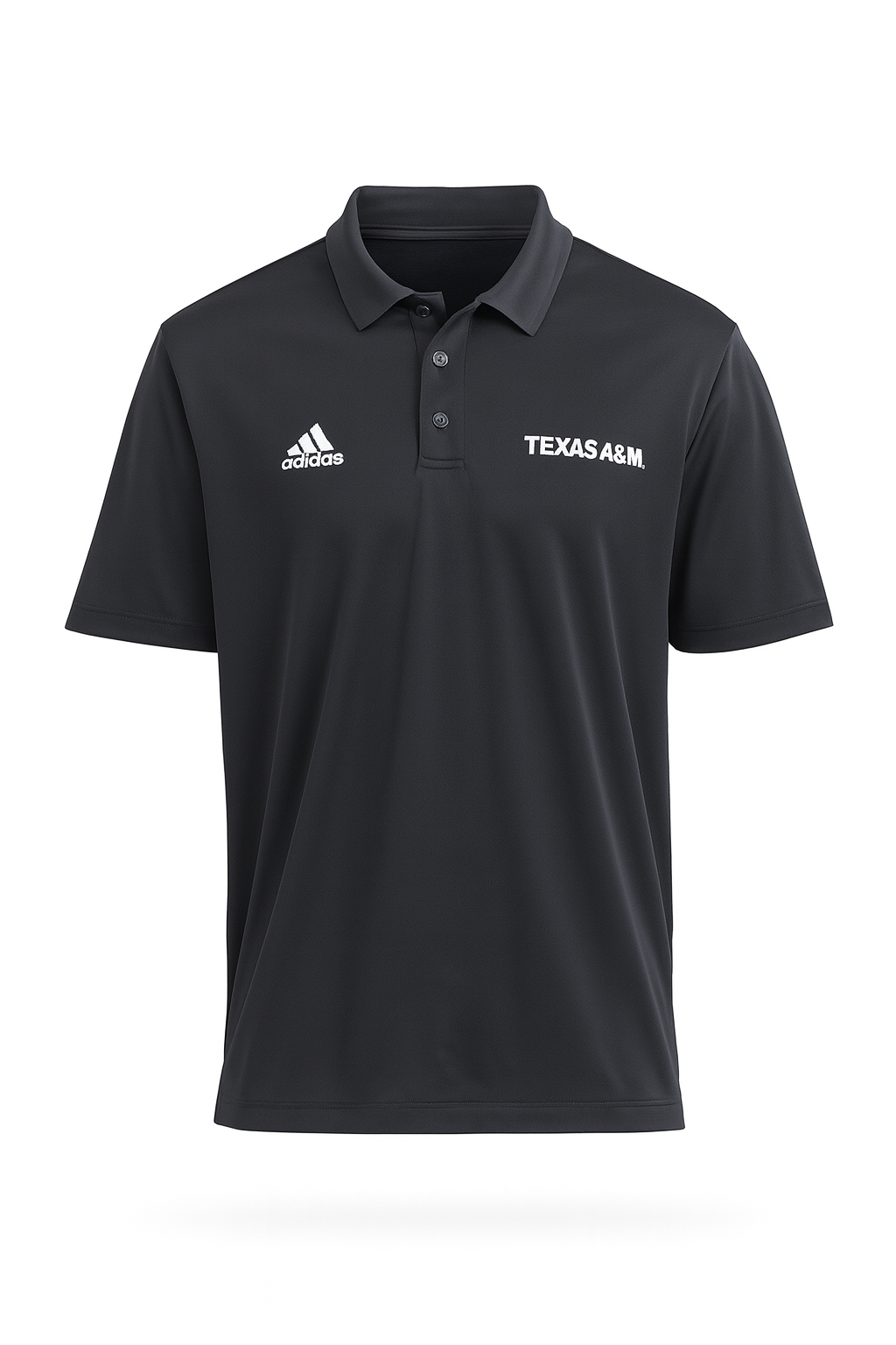 Aggie Football Issued Black Adidas Polo (New Arrival)