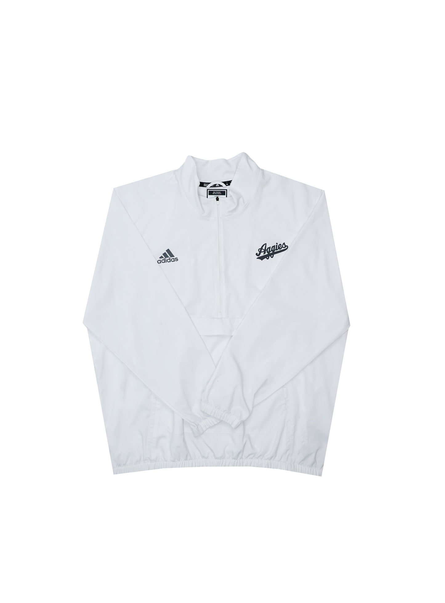 Aggie Football Coaches Exclusive White Aggie Script Windbreaker