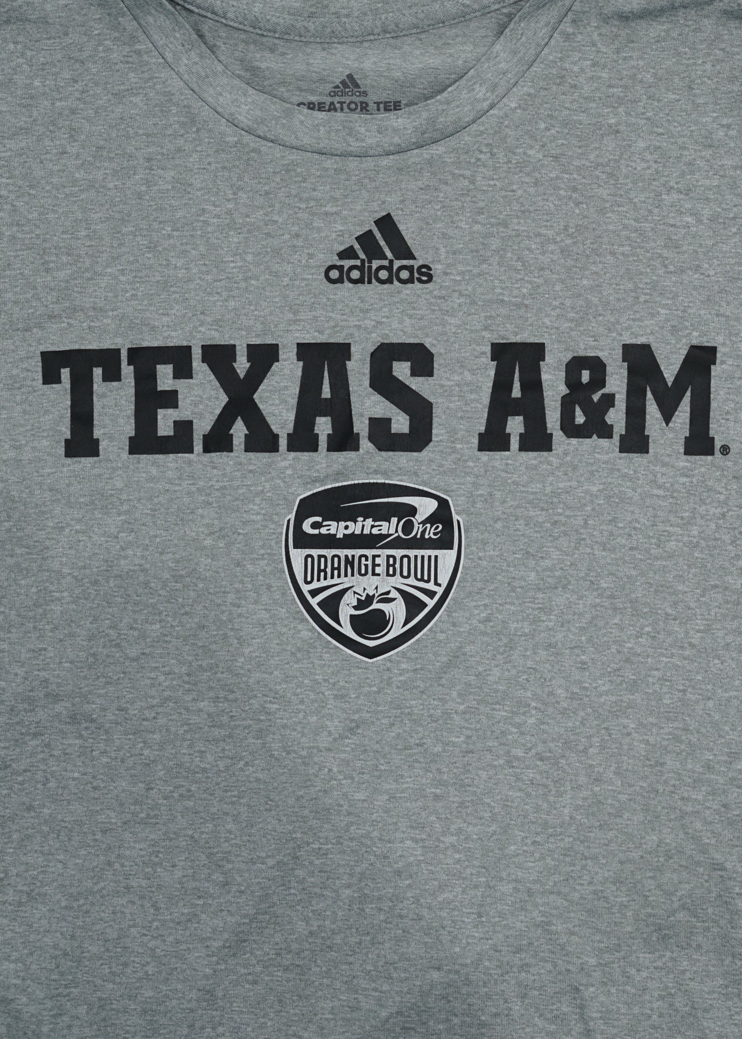 Aggie Football Exclusive Grey Adidas Orange Bowl T-Shirt (New Arrival)