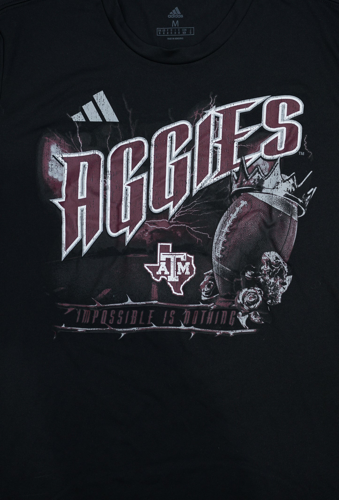 Aggie Football Exclusive Black Adidas "Impossible is Nothing" T-Shirt (New Arrival)