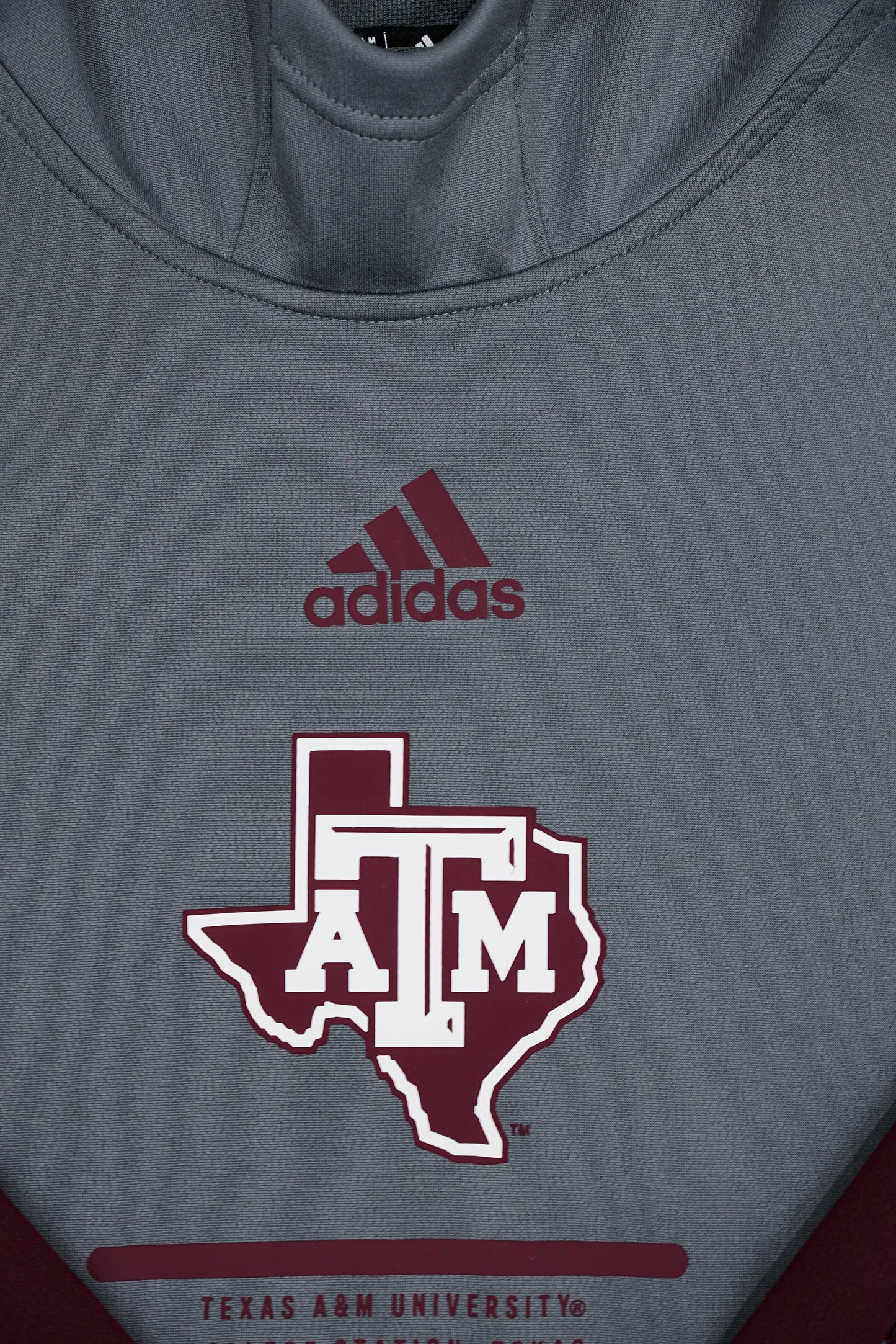 Aggie Football Issued Grey/Maroon Adidas Sweatshirt (New Arrival)