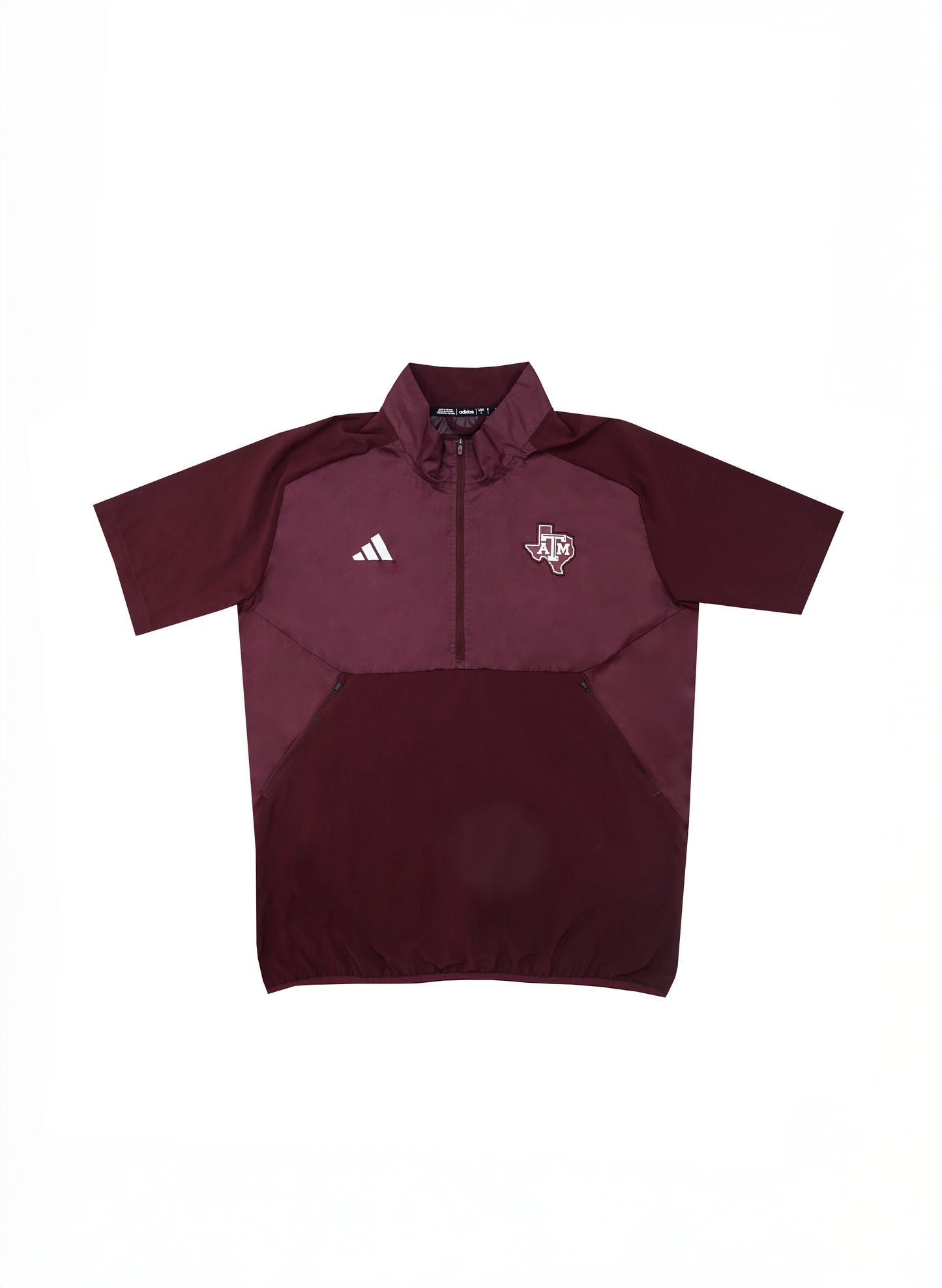 Aggie Football Coaches Issued Adidas Maroon Short Sleeve Windbreaker (New Arrival)
