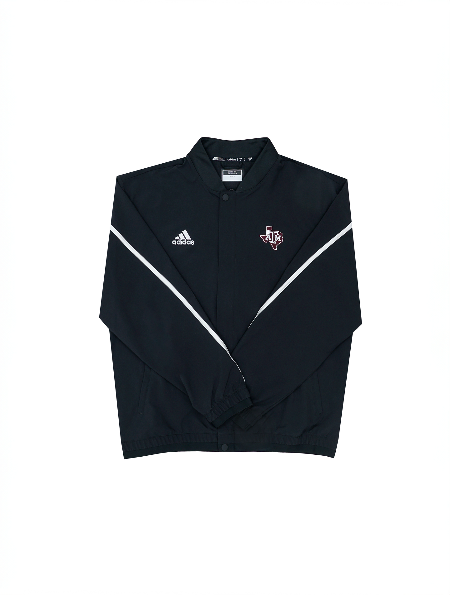 Aggie Football Exclusive Team Travel Top Black Adidas Zip Up (New Arrival)