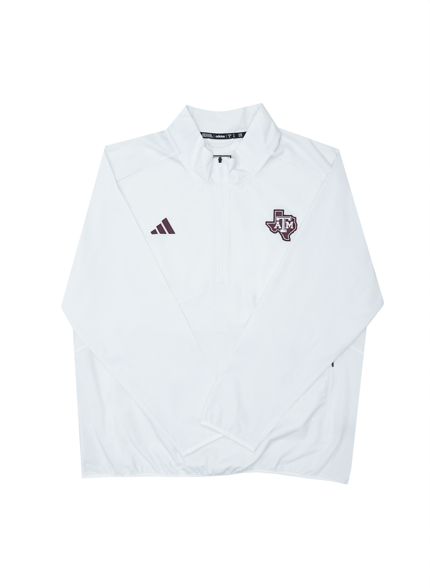 Aggie Football Coaches Issued White Adidas Windbreaker (New Arrival)