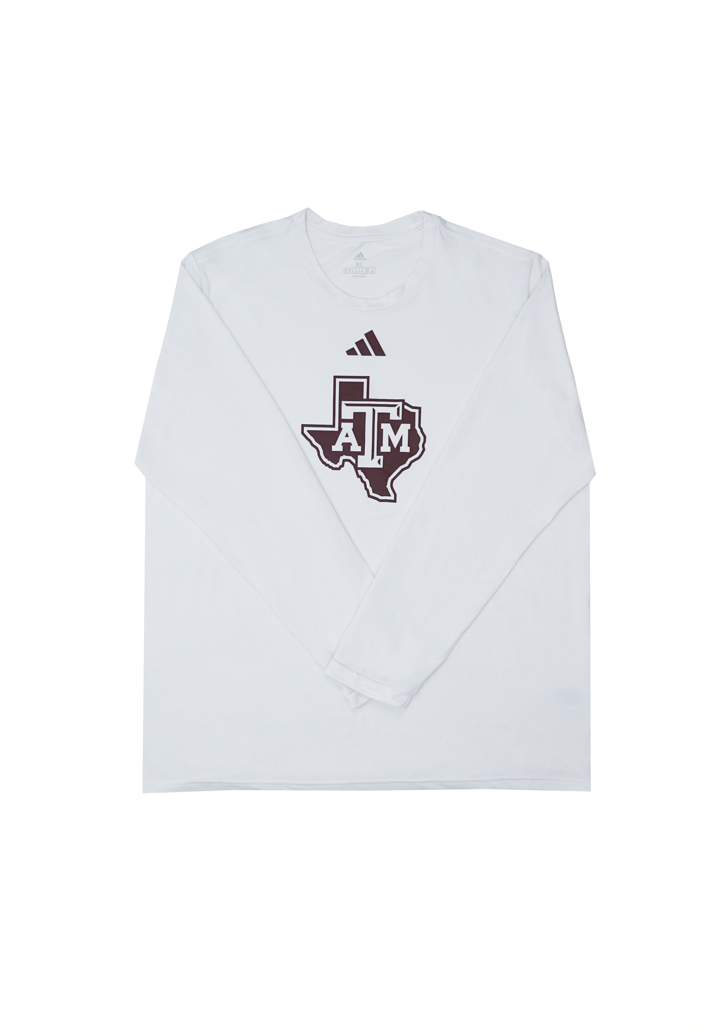 Aggie Football Issued Adidas White Long Sleeve (New Arrival)