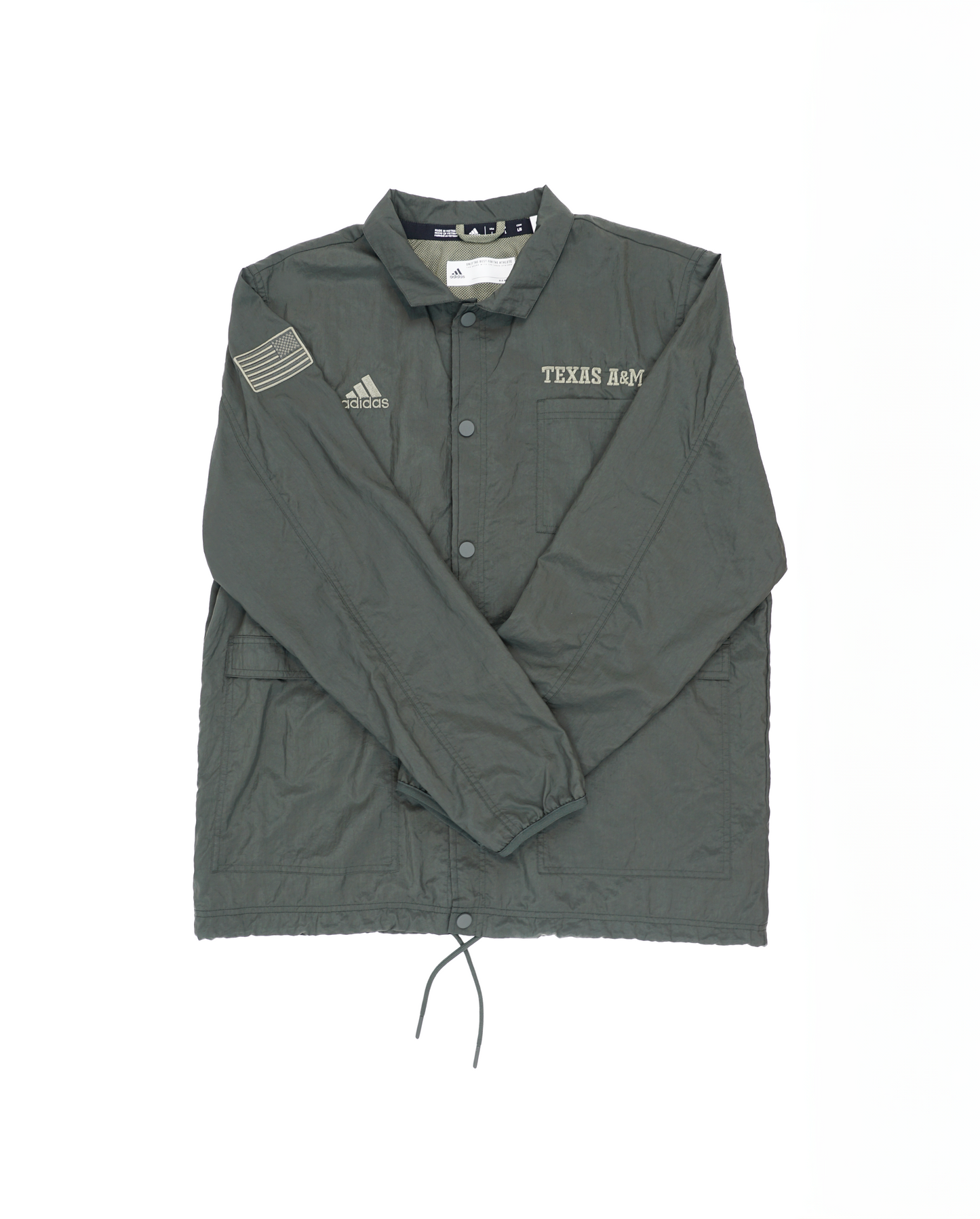 Aggie Football Coaches Exclusive Green Adidas Military Appreciation Day Button Up (New Arrival)