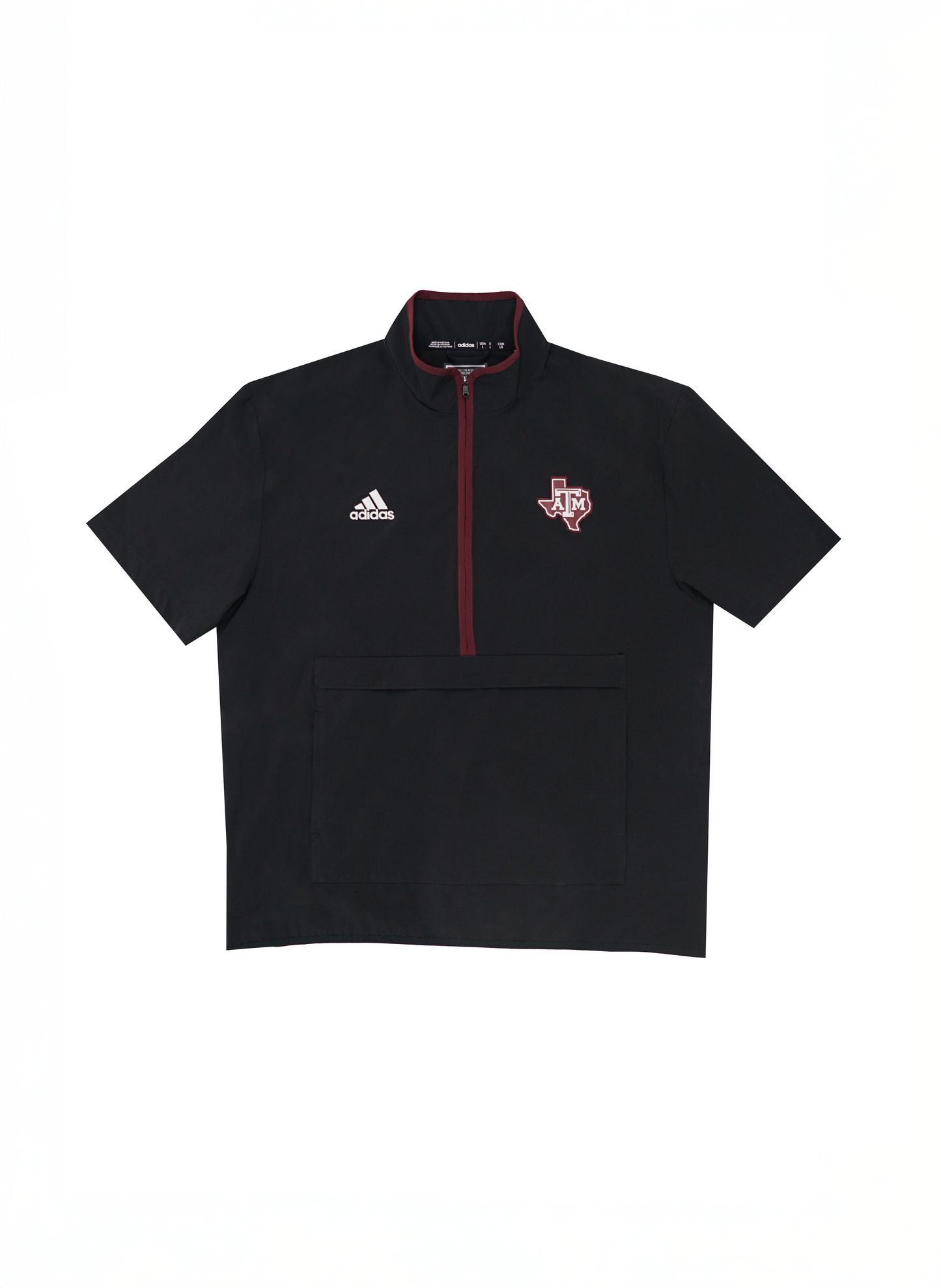 Aggie Football Coaches Issued Black Short Sleeve Adidas Windbreaker (New Arrival)