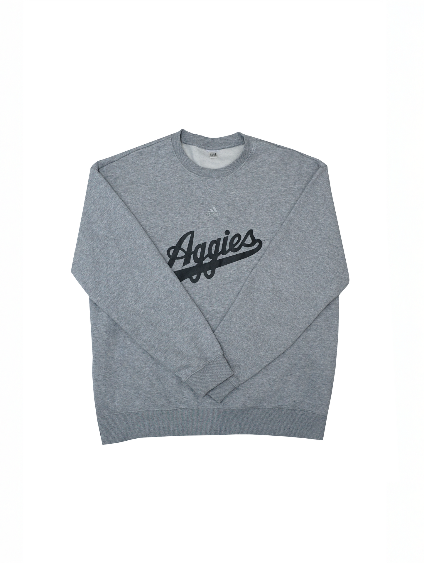 Aggie Football Issued Adidas Aggie Script Grey Sweatshirt (New Arrival)