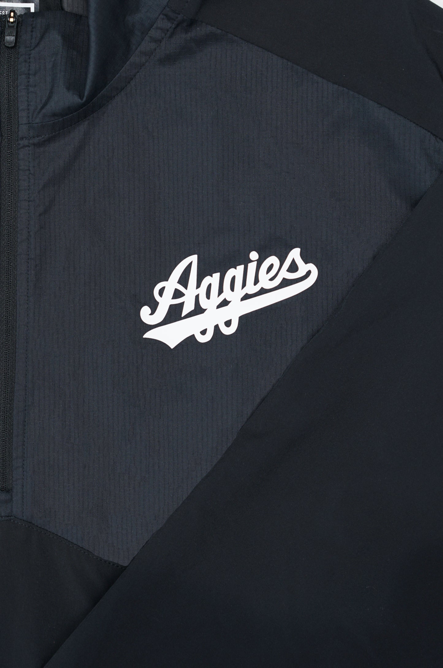 Aggie Football Exclusive Black Short Sleeve Adidas Windbreaker Aggie Script (New Arrival)