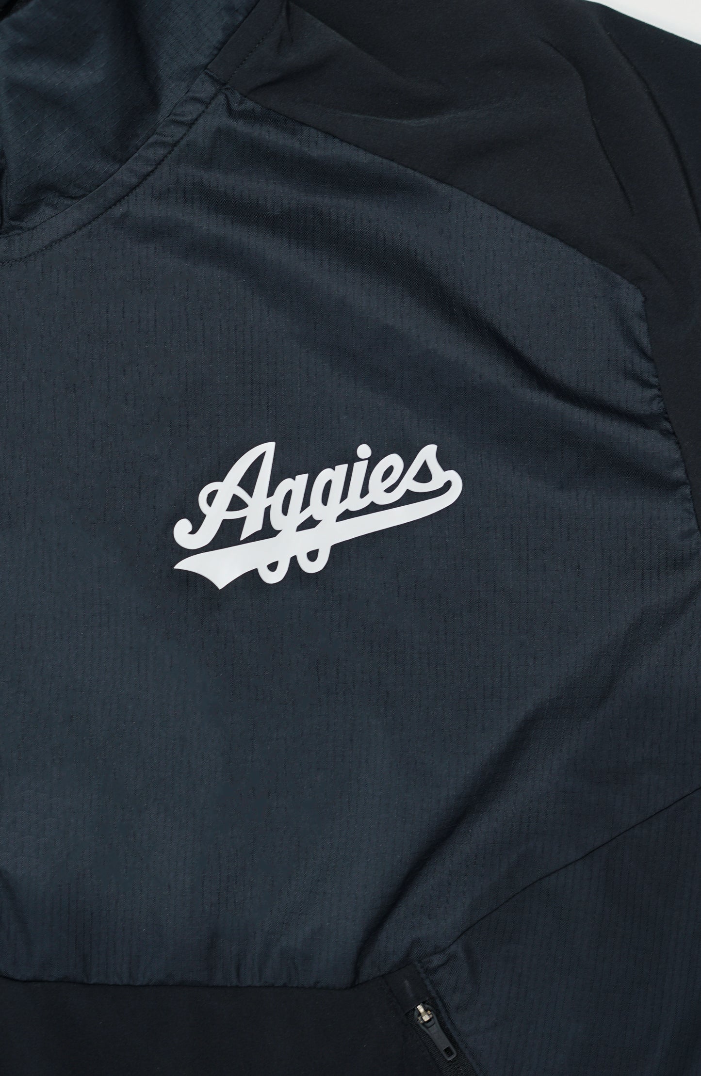 Aggie Football Exclusive Black Adidas Windbreaker Aggie Script (New Arrival)