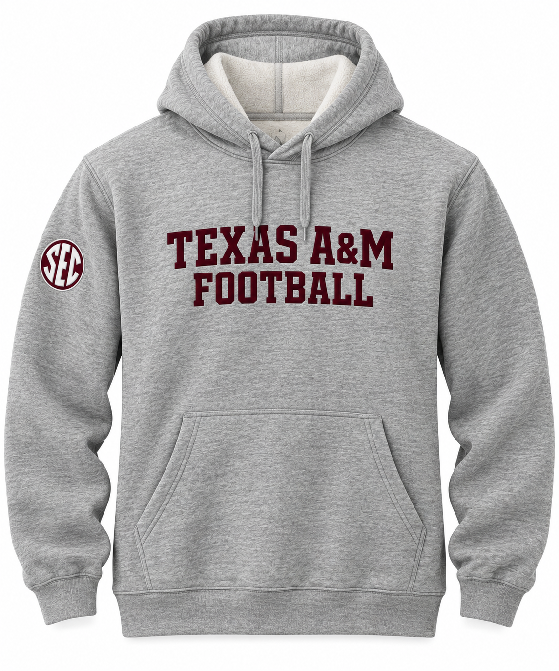 Aggie Football Exclusive Grey Adidas Hoodie (SEC Patch) (New Arrival)