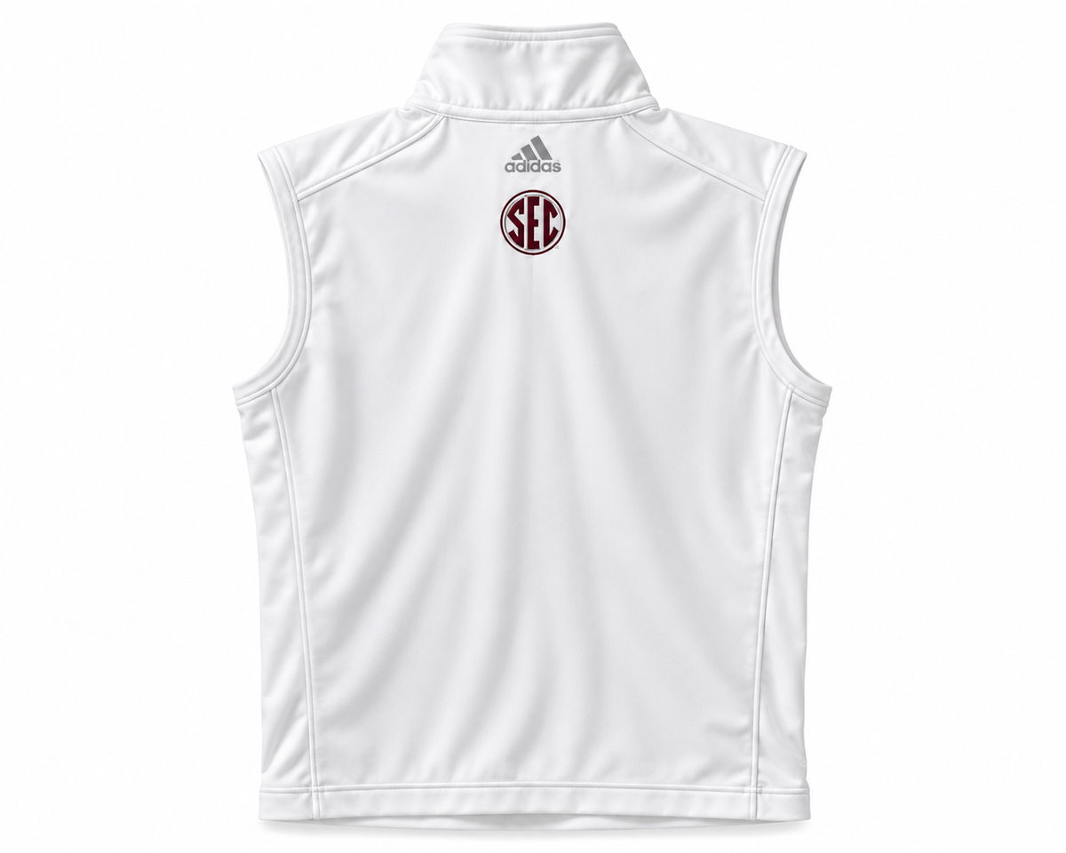 Aggie Golf Exclusive White Adidas Vest (SEC Patch) (New Arrival)