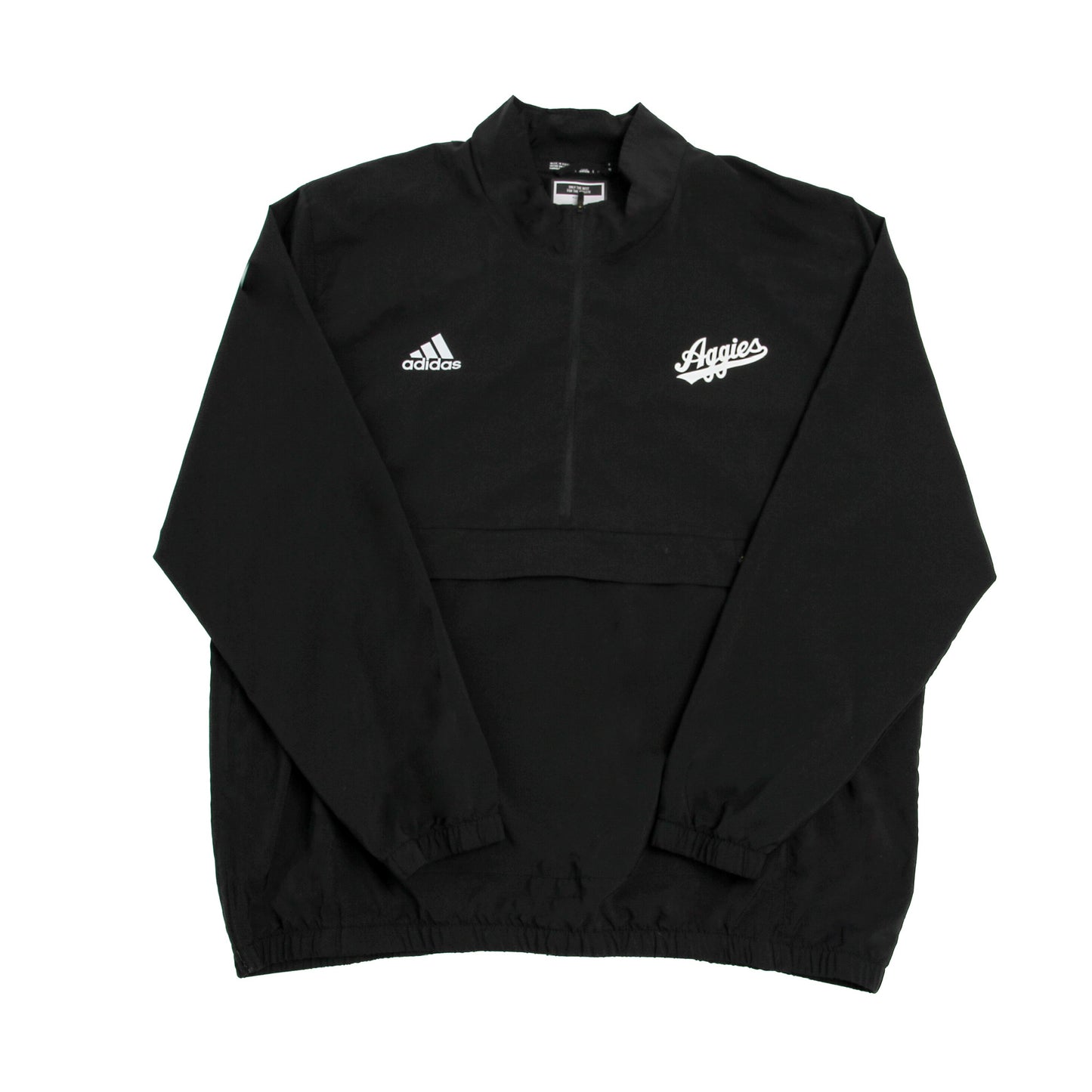 Aggie Football Coaches Exclusive Black Adidas Aggie Script Windbreaker