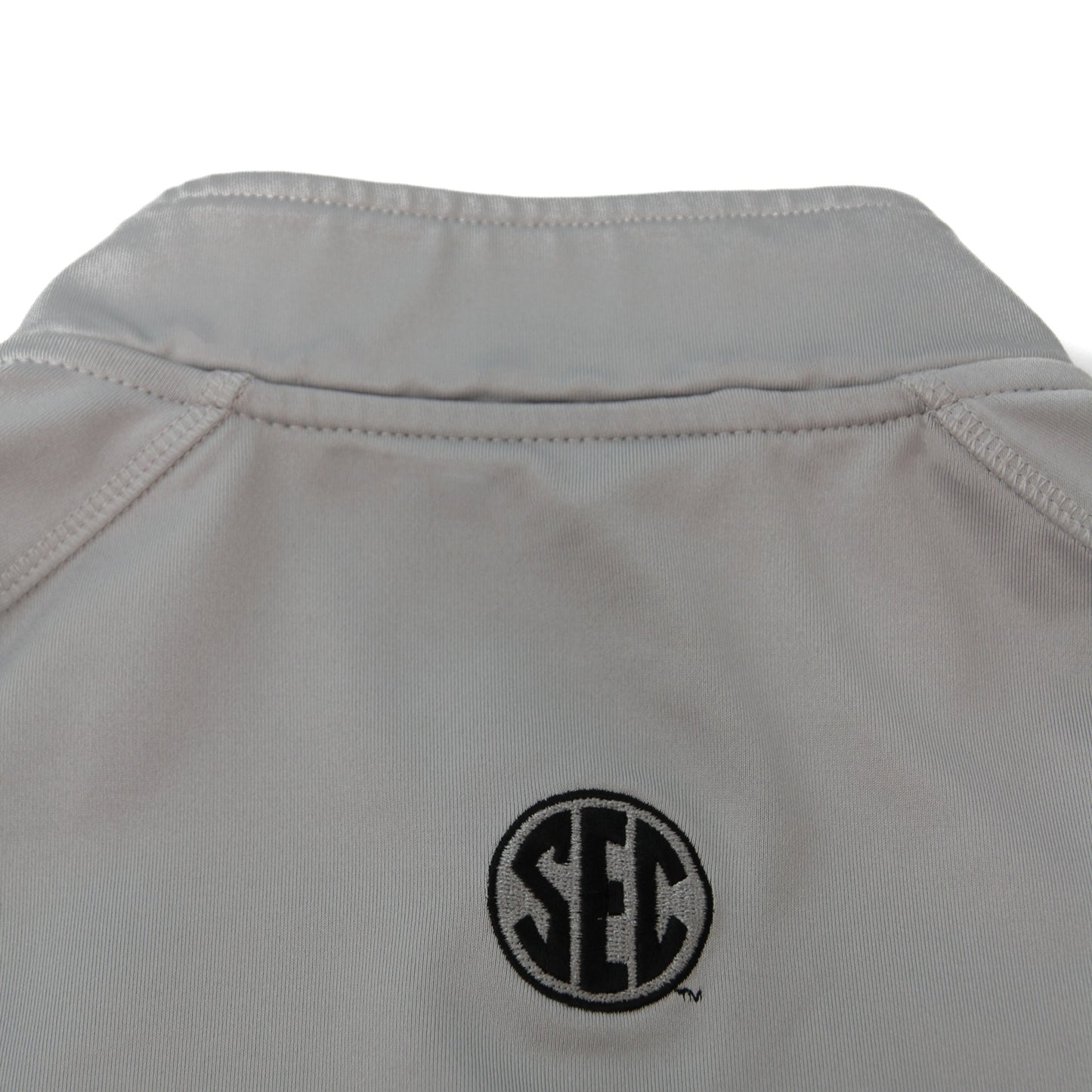 Aggie Golf Exclusive Adidas Grey Long Sleeve Quarter Zip (SEC Patch)