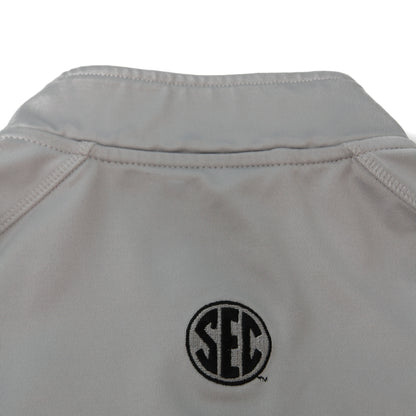 Aggie Golf Exclusive Adidas Grey Long Sleeve Quarter Zip (SEC Patch)