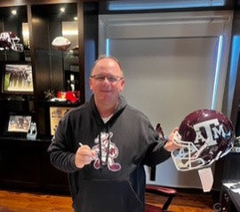 Riddell Authentic A&M Helmet Signed By Aggie Football Head Coach Mike Elko