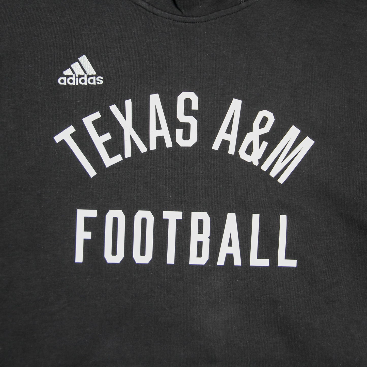 Aggie Football Exclusive Black Adidas Short Sleeve Sweatshirt