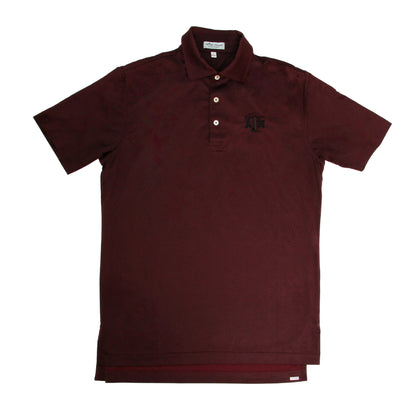 Aggie Golf Issued Peter Millar Maroon Speckled Polo