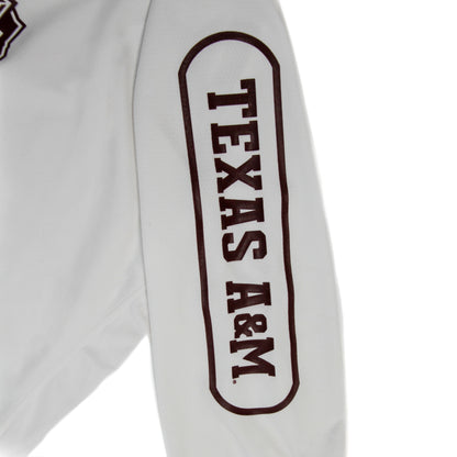 Aggie Football Exclusive Adidas White Long Sleeve Pullover