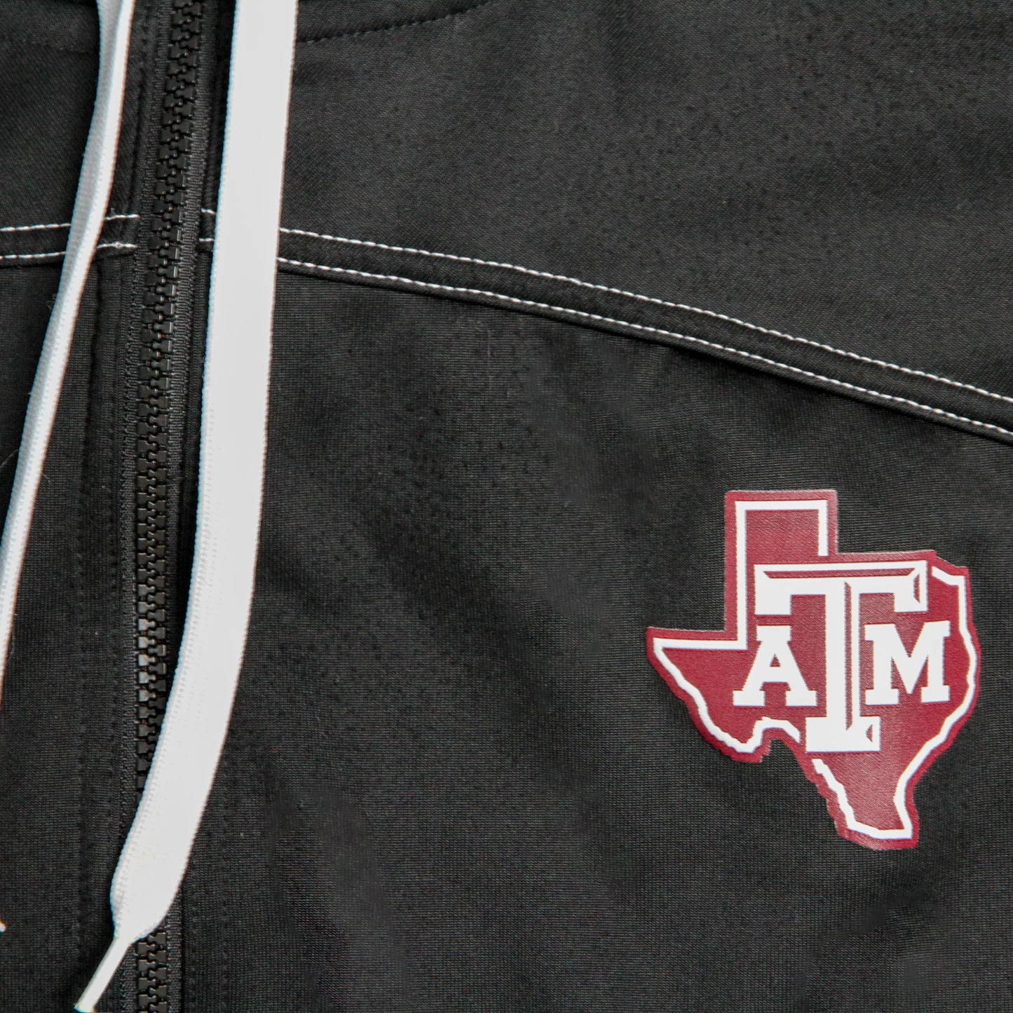 Aggie Football Player Exclusive Black Adidas Travel Long Sleeve Zip Up