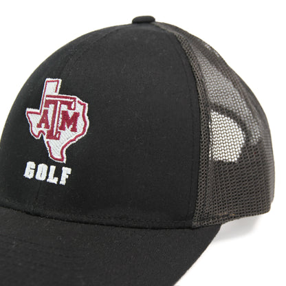 Aggie Golf Exclusive Black Texas Logo Pacific Headwear Hat