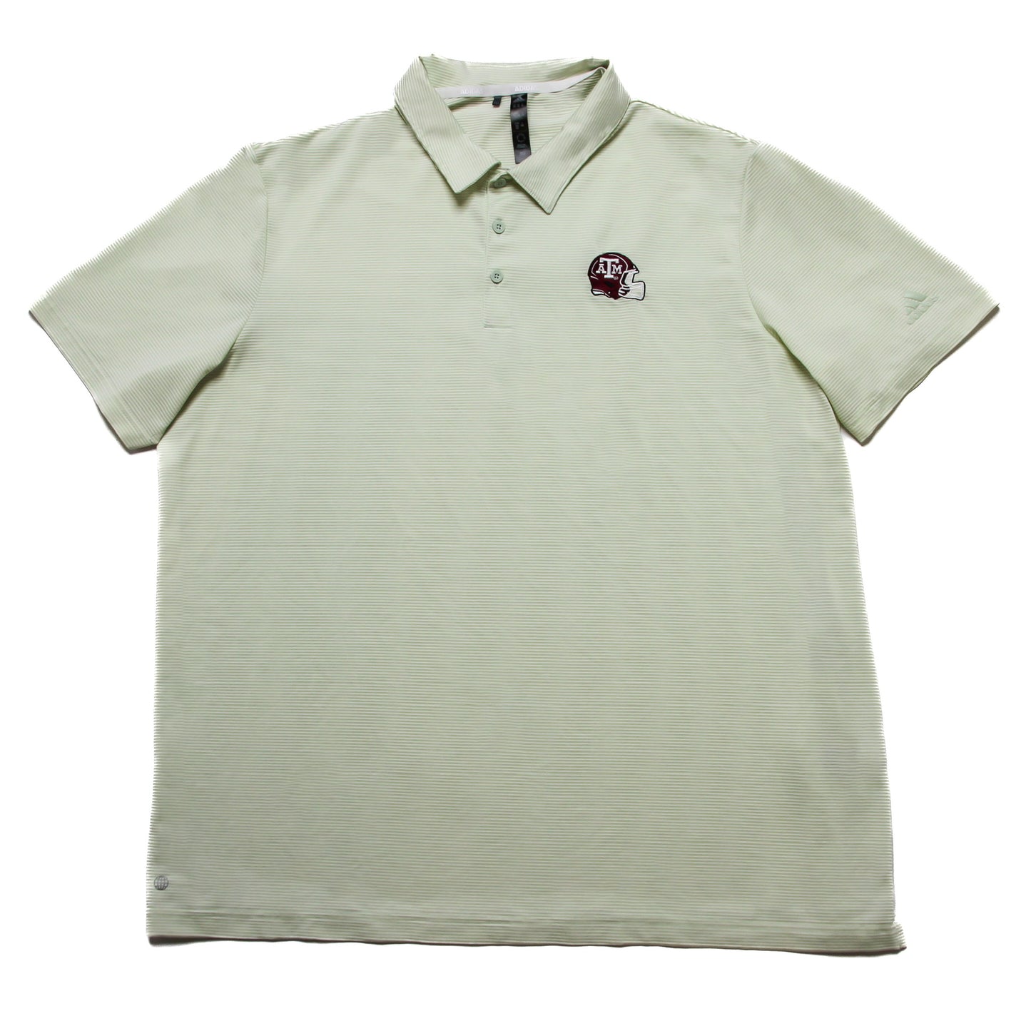 Aggie Football Coaches Exclusive Adidas Light Green Polo