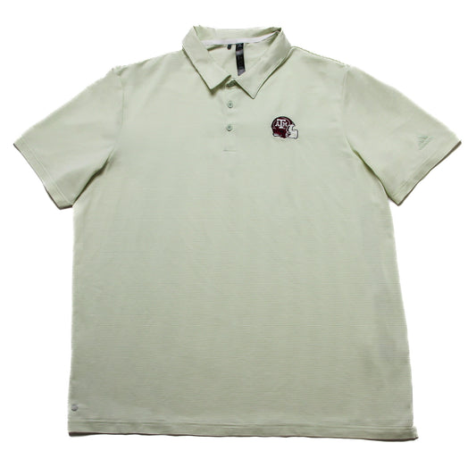 Aggie Football Coaches Exclusive Adidas Light Green Polo