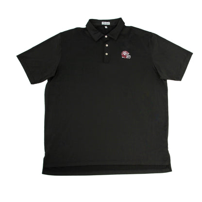 Aggie Football Coaches Exclusive Peter Millar Black Polo