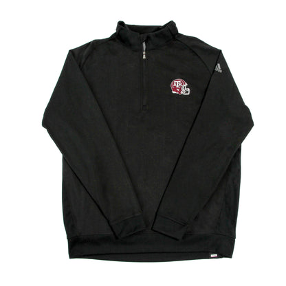 Aggie Football Exclusive Adidas Black Long Sleeve Quarter Zip (Lined Collar)