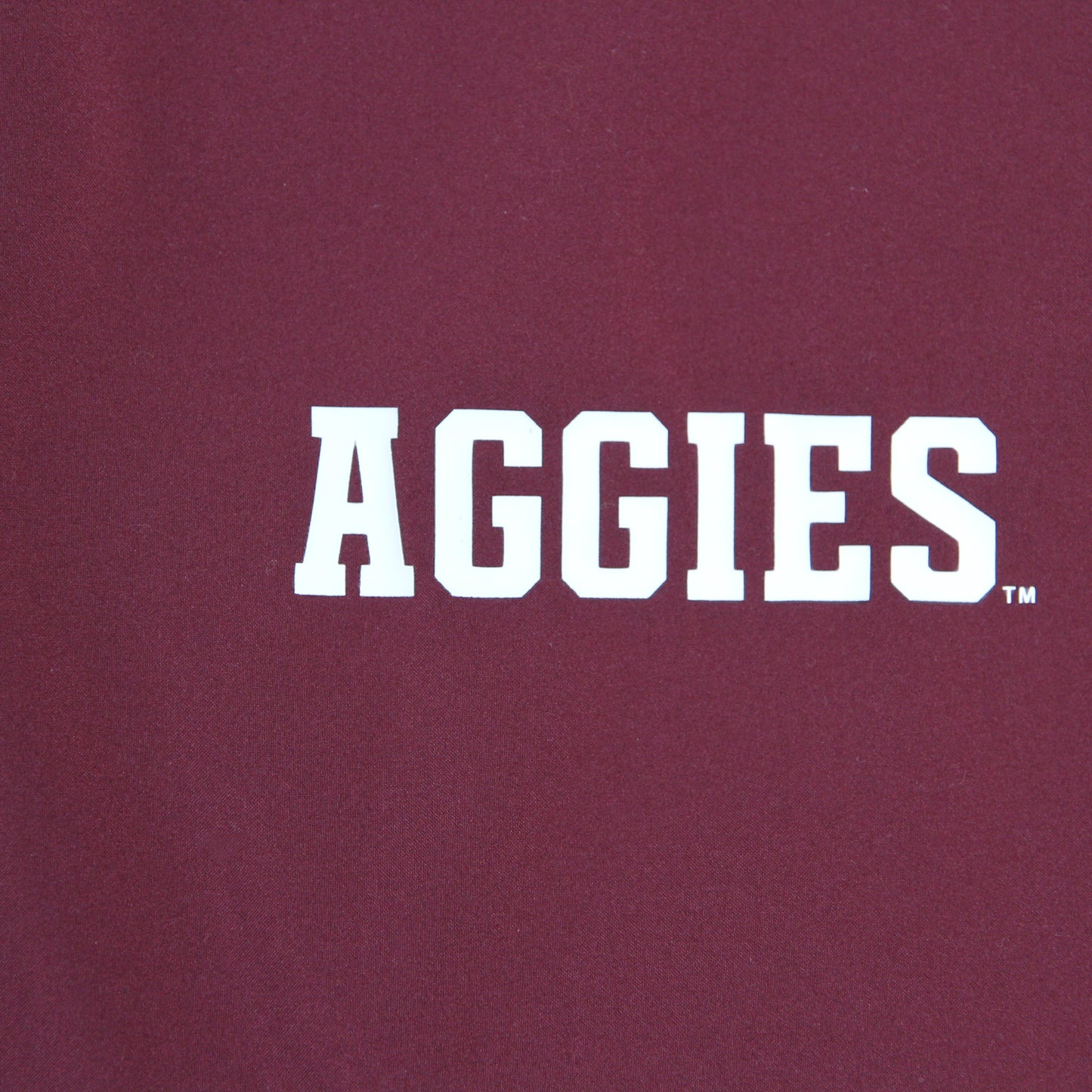 Aggie Football Coaches Issued Maroon/White Adidas Short Sleeve Windbreaker