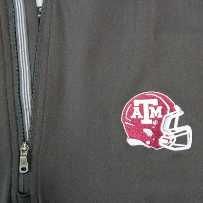 Aggie Football Exclusive Adidas Black Long Sleeve Quarter Zip (Lined Collar)