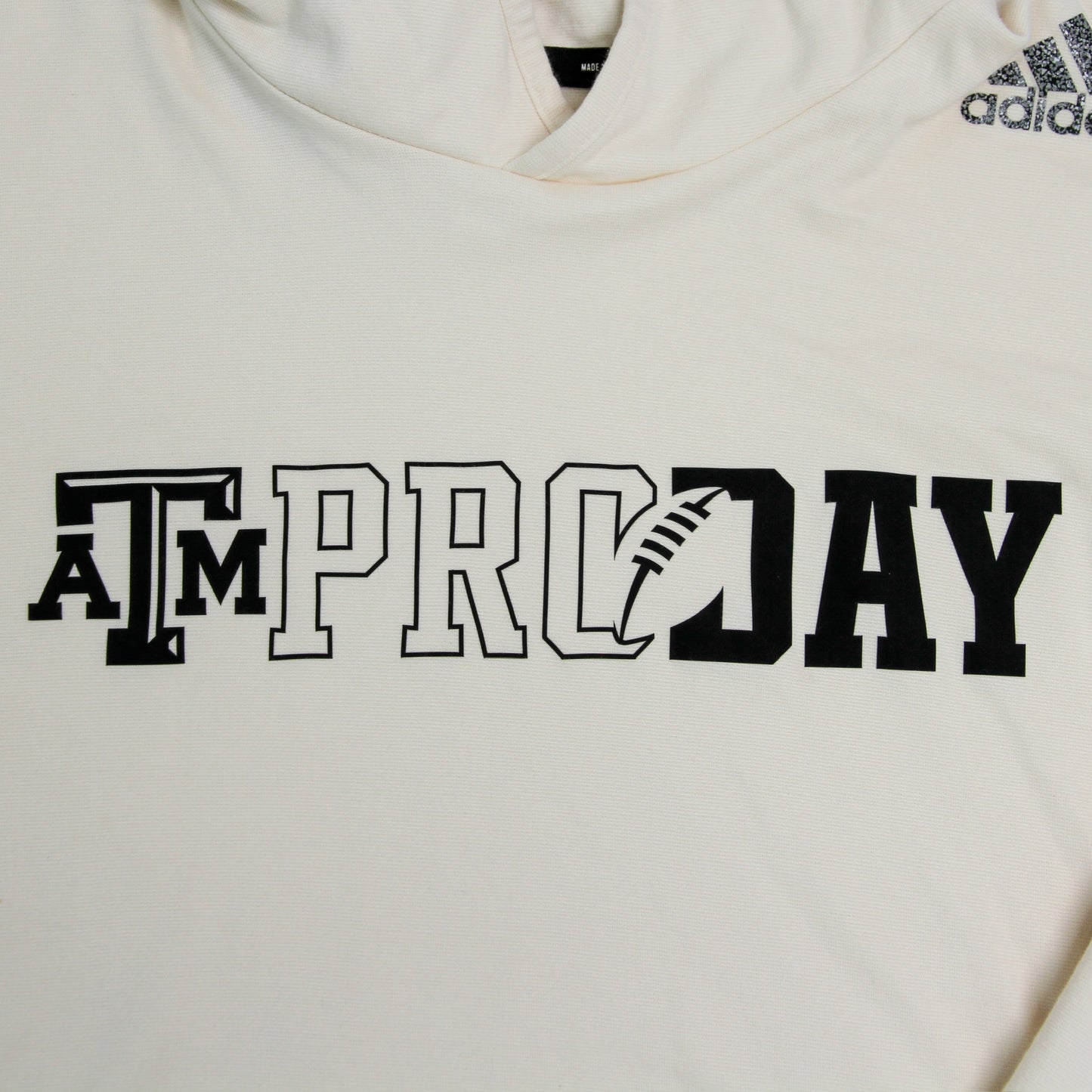 NFL Aggie Football Pro Day Creme Adidas Long Sleeve Pullover