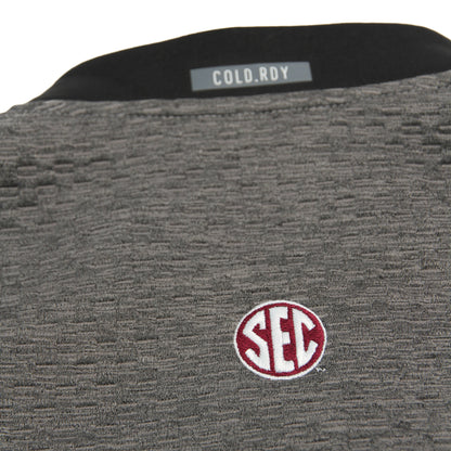 Aggie Golf Exclusive Adidas Grey/Black Long Sleeve Zip Up (SEC Patch)