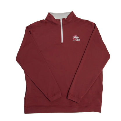 Aggie Football Coaches Exclusive Peter Millar Maroon Quarter Zip