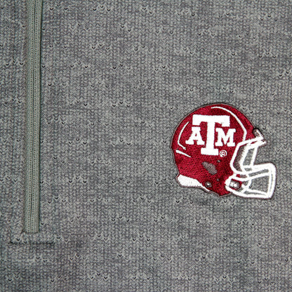 Aggie Football Coaches Exclusive Peter Millar Dark Grey Quarter Zip