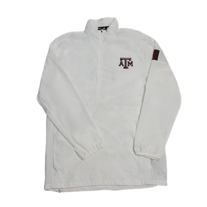 Aggie Football Coaches Issued White/Maroon Adidas Windbreaker