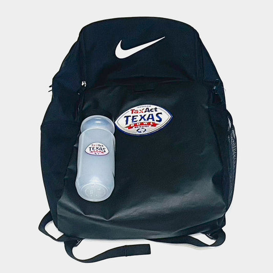 Texas Bowl Exclusive Black Nike Backpack and Clear Water Bottle