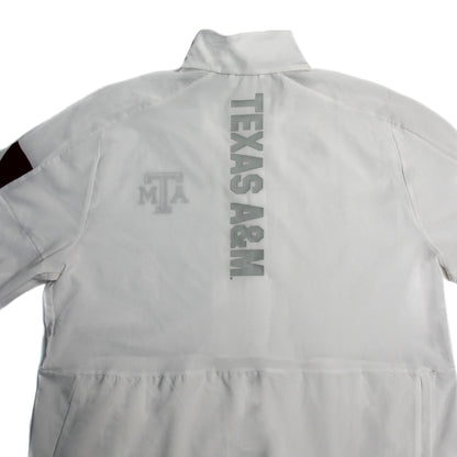 Aggie Football Coaches Issued White/Maroon Adidas Windbreaker