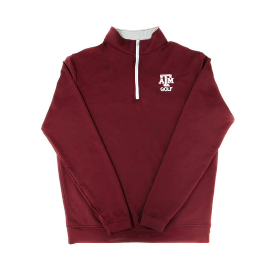 Aggie Golf Exclusive Maroon Peter Millar Quarter Zip (SEC Patch)