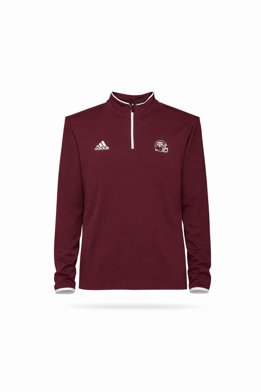 Aggie Football Coaches Exclusive Maroon Adidas Quarter Zip