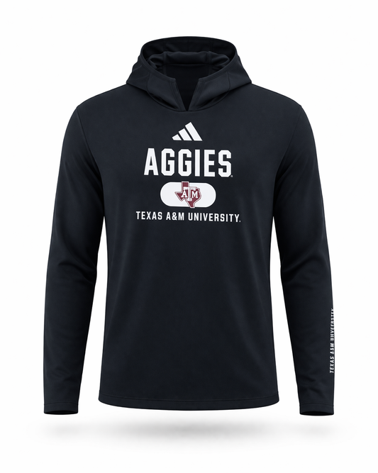 Aggie Baseball Issued Black Adidas Hoodie (New Arrival)