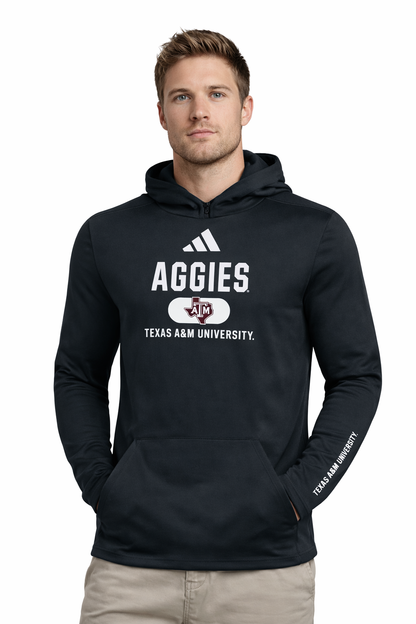 Aggie Baseball Issued Black Adidas Hoodie (New Arrival)