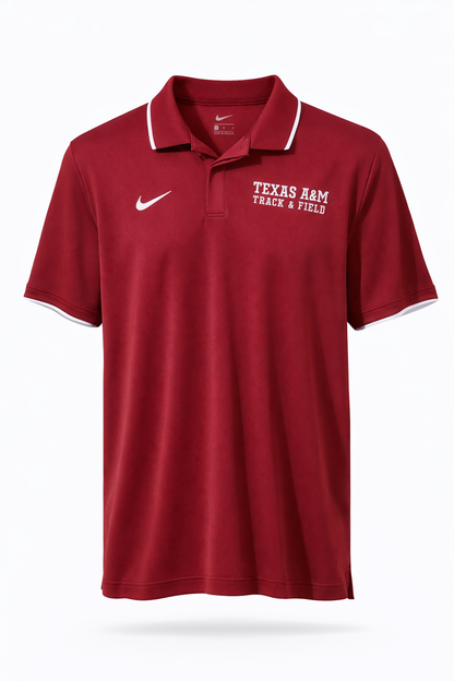 Aggie Track and Field Exclusive Nike Maroon Polo (New Arrival)