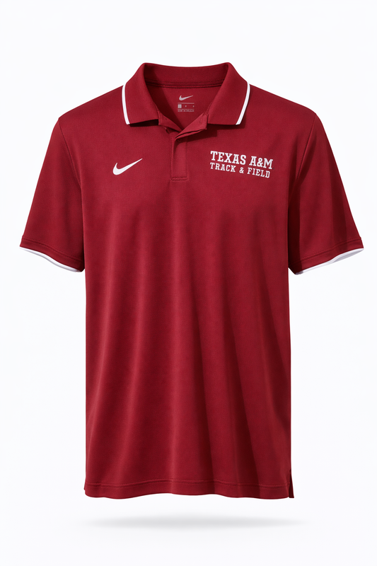 Aggie Track and Field Exclusive Nike Maroon Polo (New Arrival)