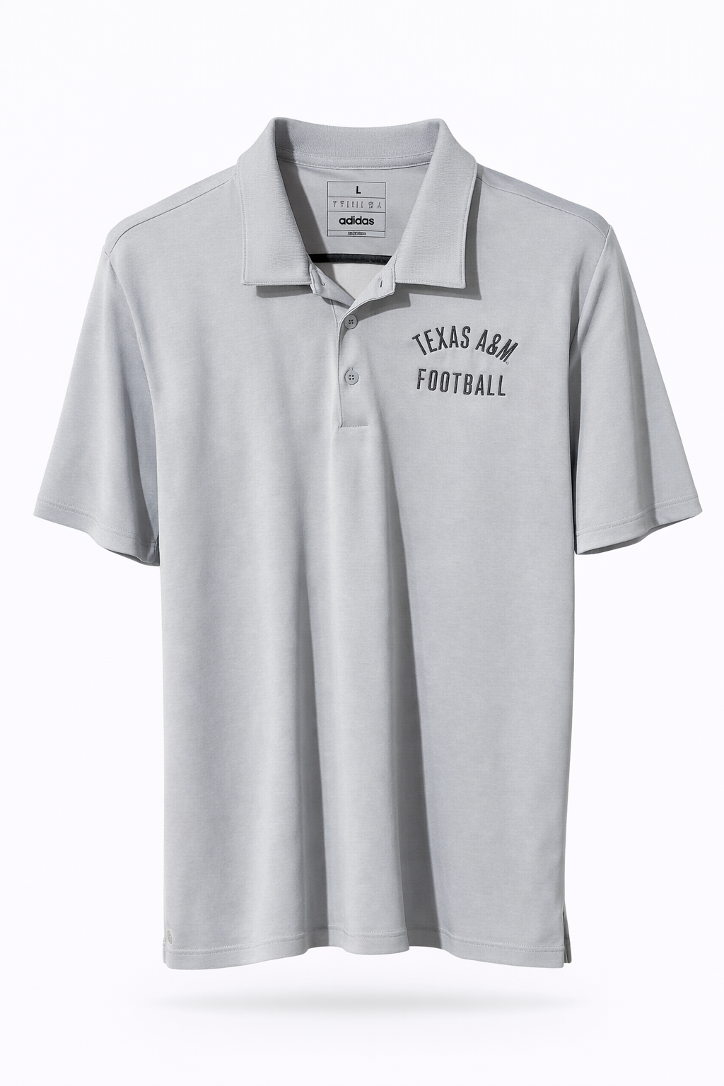 Aggie Football Coaches Exclusive Grey Adidas Polo (New Arrival)